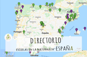 Mapa escuelas bosque España