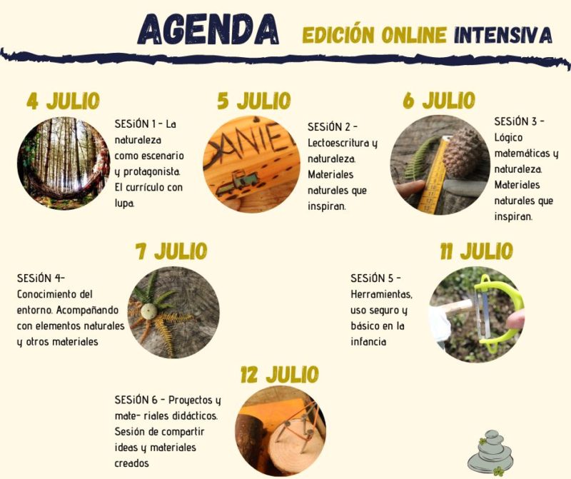 Agenda Julio 2022 - curso currículo y naturaleza intensivo y online